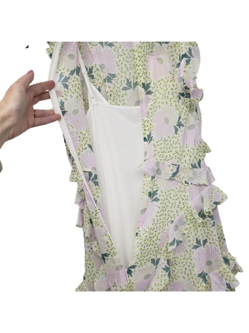 Ted Baker Calinia Sleeveless Waterfall Dress Midi Maxi Wedding Guest - Picture 14 of 15
